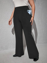Women Plus Size High Waist Wide Leg Palazzo Pants