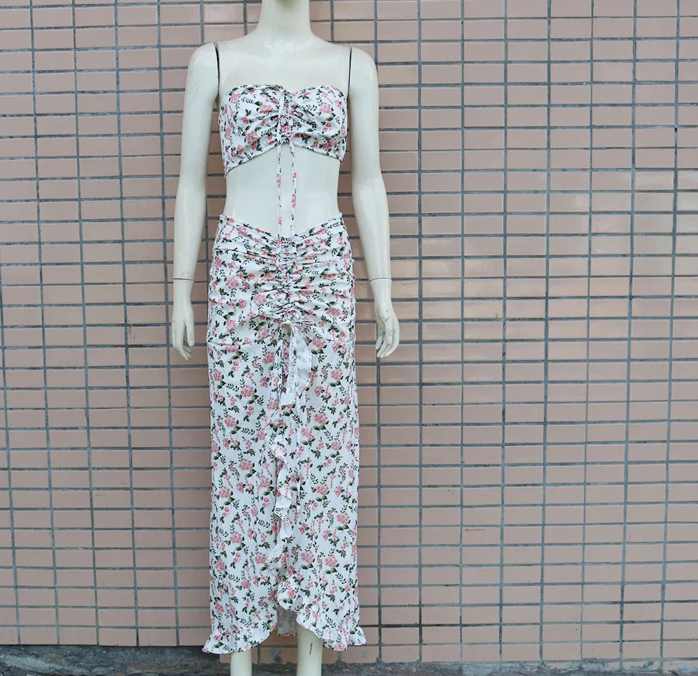 Sleeveless Shirt Tops 2 Piece Set