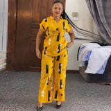 Fashion Pants Set Women Blouse