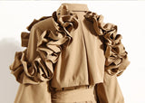 Lautaro Long Black Khaki Trench Coats