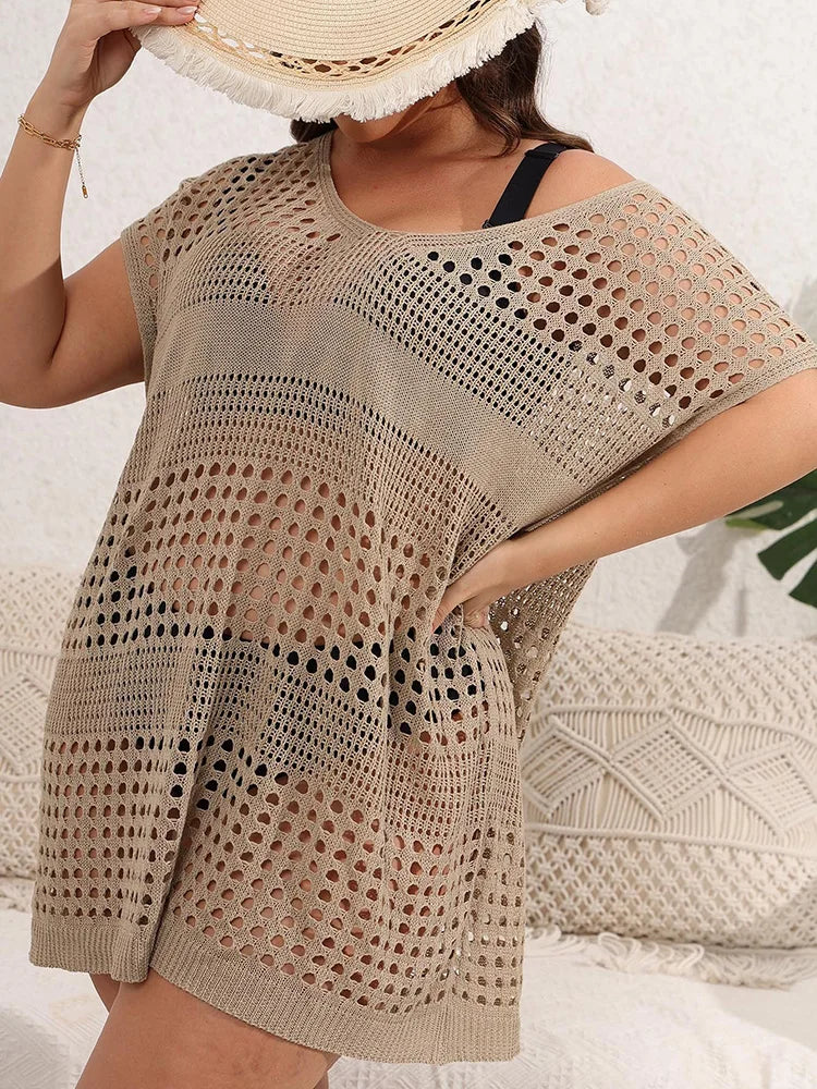 GIBSIE Plus Size Bikini Cover Up For Women