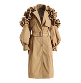 Lautaro Long Black Khaki Trench Coats