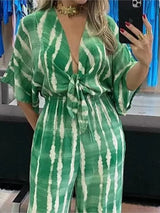 Summer Print Jumpsuit Romper For Women