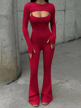 Autumn/Winter New 2025 Stretch Tight Jumpsuit