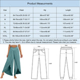 Wide Leg Pants With Front Slit High Waisted Pleated