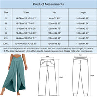 Wide Leg Pants With Front Slit High Waisted Pleated