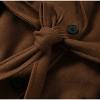 Street Ribbed Woolen Long Coat
