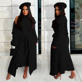 Two Piece Long Sleeve Round Neck Cardigan