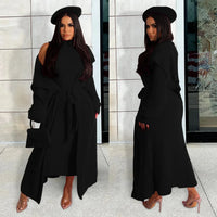 Two Piece Long Sleeve Round Neck Cardigan