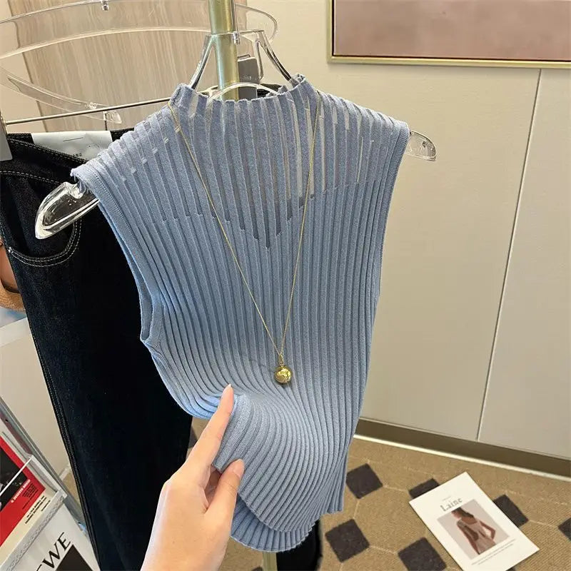 Women Half High Collar Hotsweet Summer Casual Style