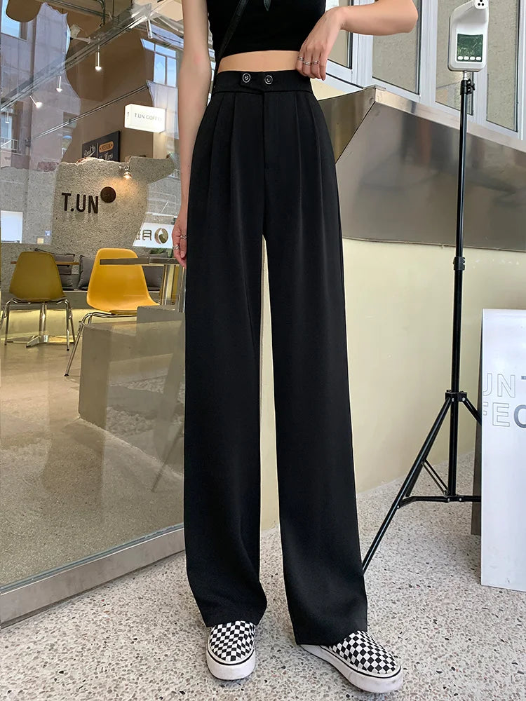 Wide Leg Suits Pants Casual Trousers for Women
