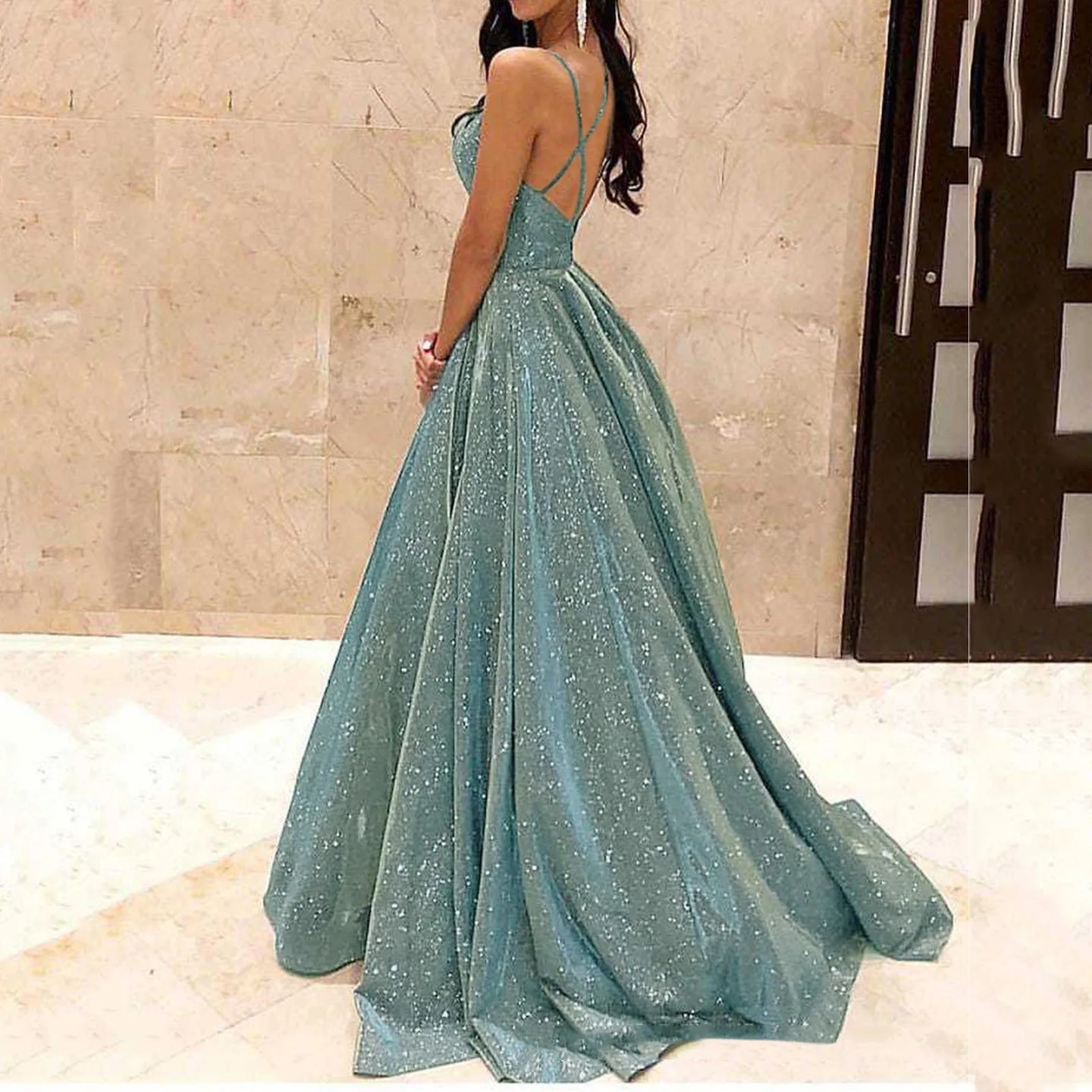 Fashion Sling Slim Dress Evening Dress