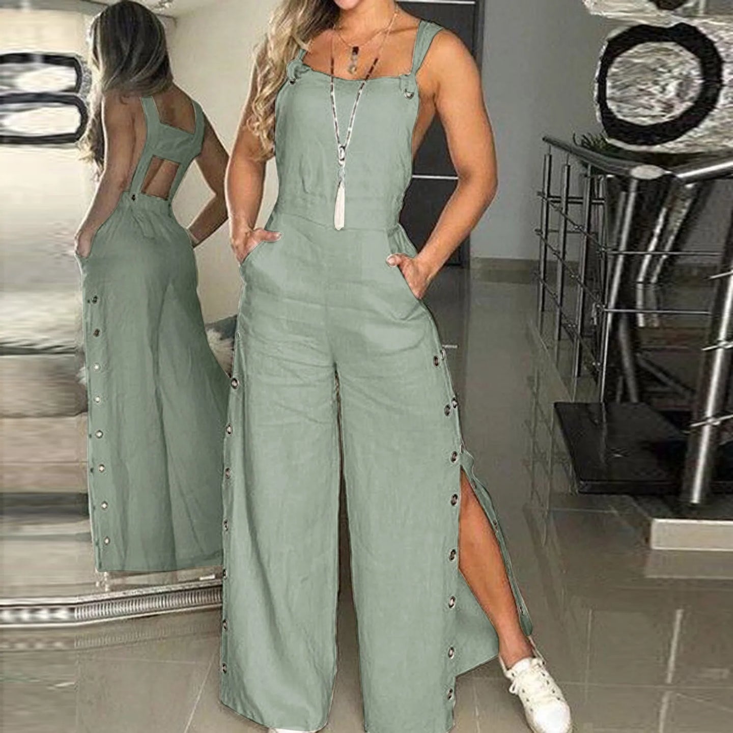 Women's Summer Sleeveless Twisted Strappy Pant