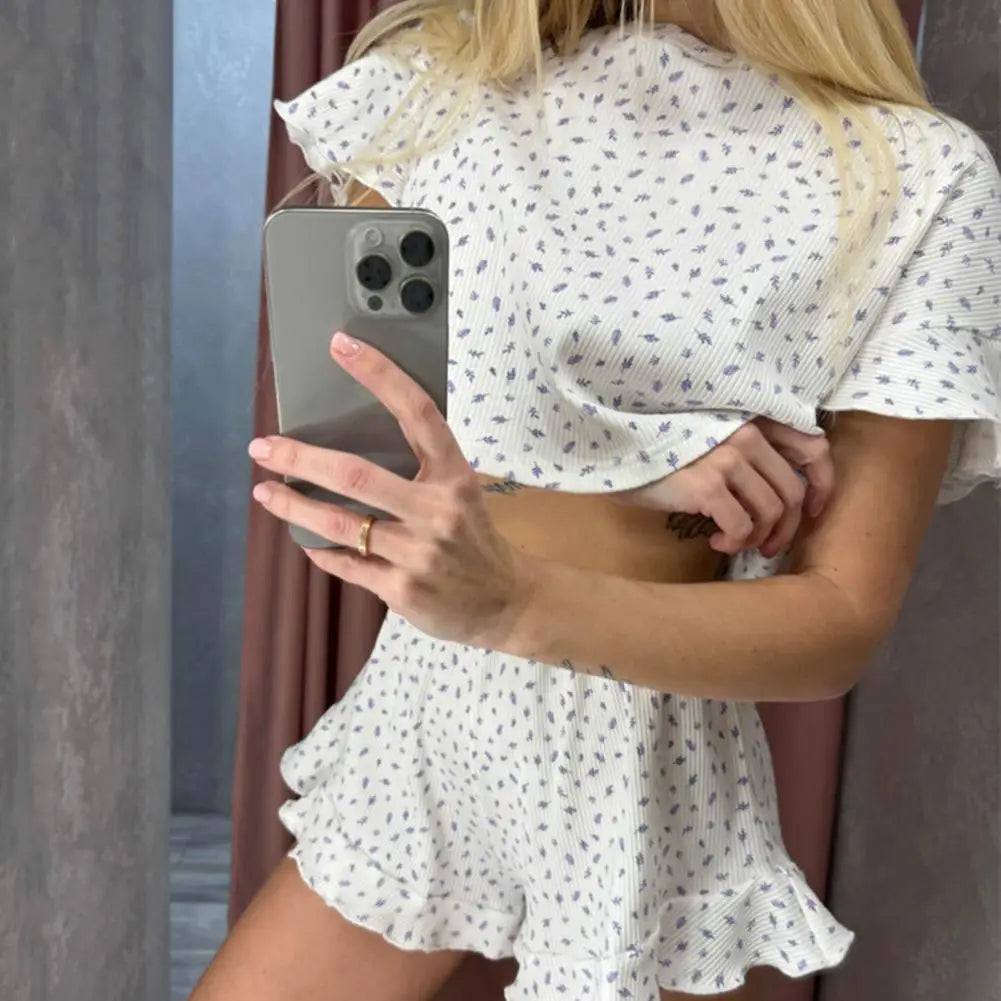 comfortable short sleeve elastic waist Cozy for Ladies