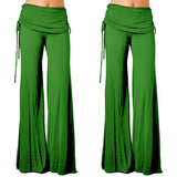 Women Flares Dance Yoga Pants Solid Color