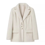 Streetwear Long Hairy Shaggy Blazer Coats