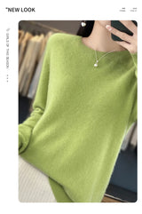 Women's Casual Knitted Pullover Coat – Soft O-Neck Winter Sweater