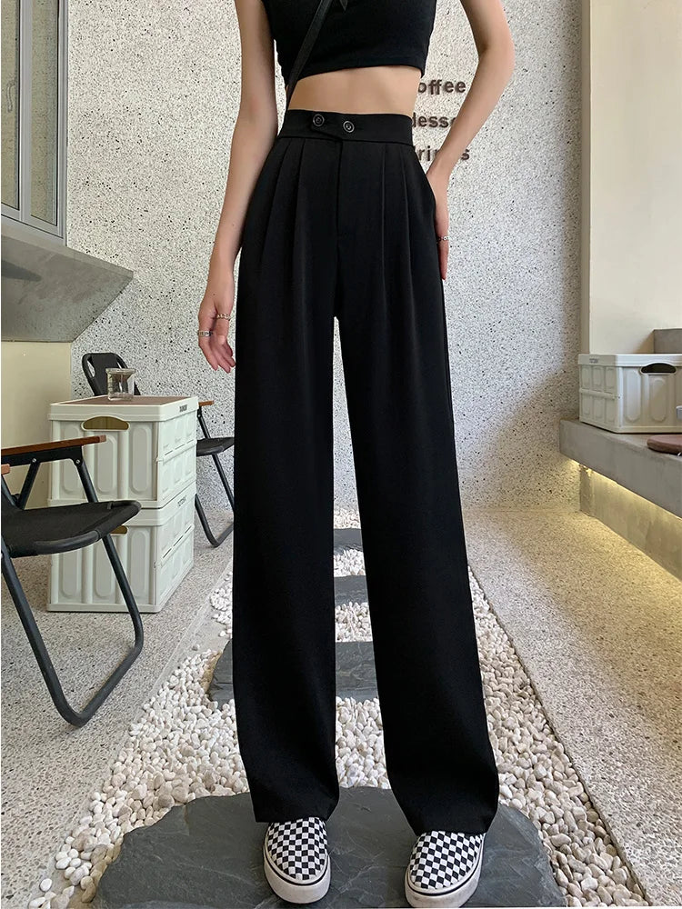 Wide Leg Suits Pants Casual Trousers for Women
