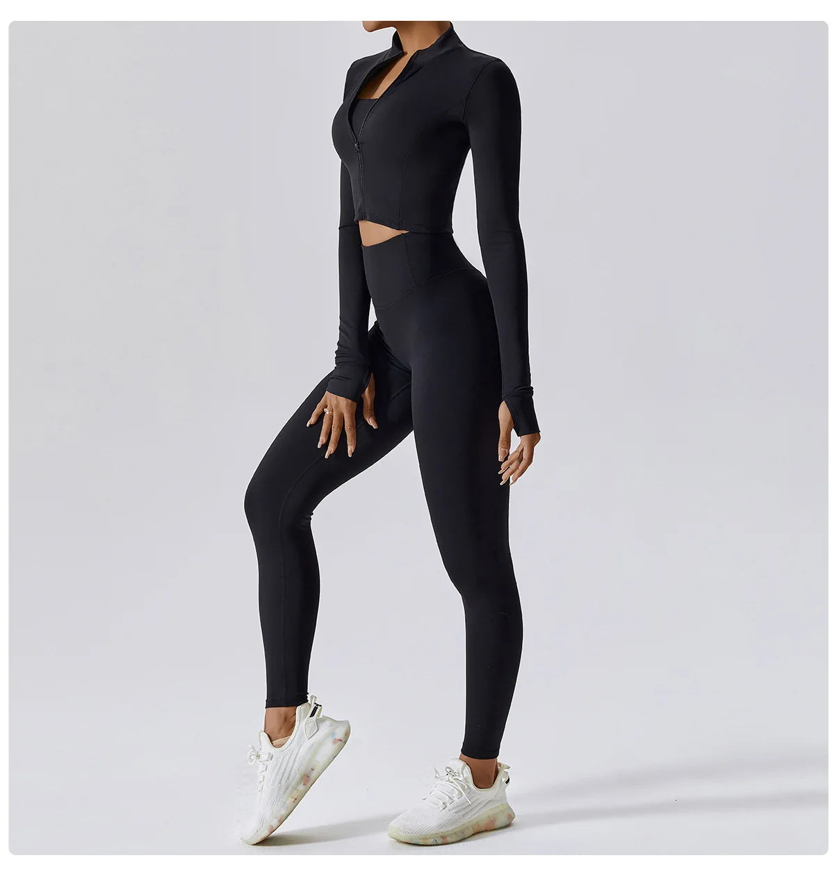 Women's Long Sleeve Top Zipper Jacket