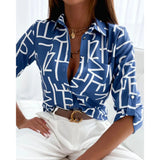 Long Sleeve Shirt Blouse Women Office Elegant