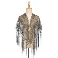 Elegant Sequins Triangle Scarf Fashion Lace