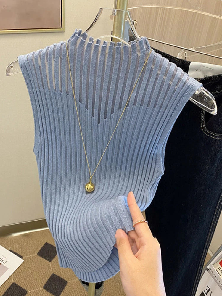 Women Half High Collar Hotsweet Summer Casual Style
