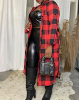 Women Spring Autumn Fashion jackets Plaid Print