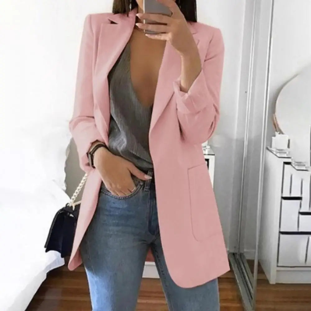 Blazer Woman Vintage Oversize Office Lady Suits Jacket
