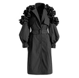 Lautaro Long Black Khaki Trench Coats