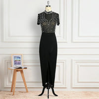 Women Summer V-neck Short Sleeve Polyester dress