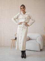 Vintage Knit Blazer Dress 2 Piece Matching Set