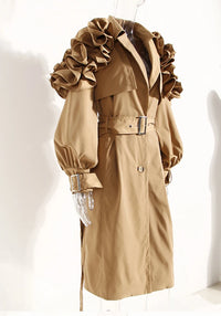 Lautaro Long Black Khaki Trench Coats