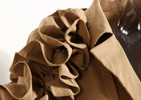 Lautaro Long Black Khaki Trench Coats