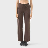 wide leg yoga pants drawstring
