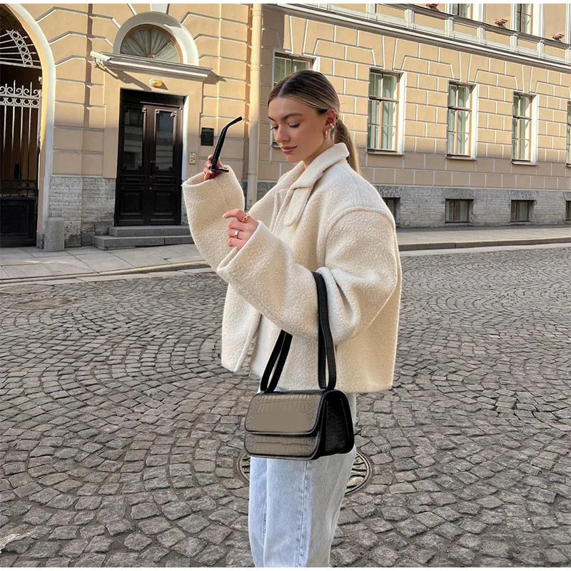 Chic Women's Thermal Lamb Wool Coats
