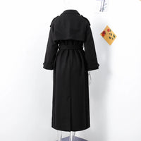 Street Ribbed Woolen Long Coat