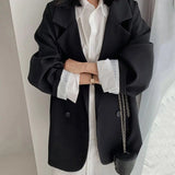 Notched Collar Business Blazer Suit Coat