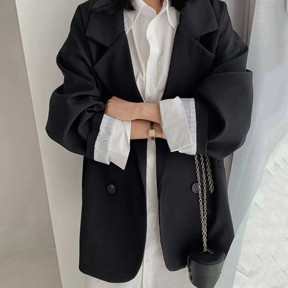Notched Collar Business Blazer Suit Coat
