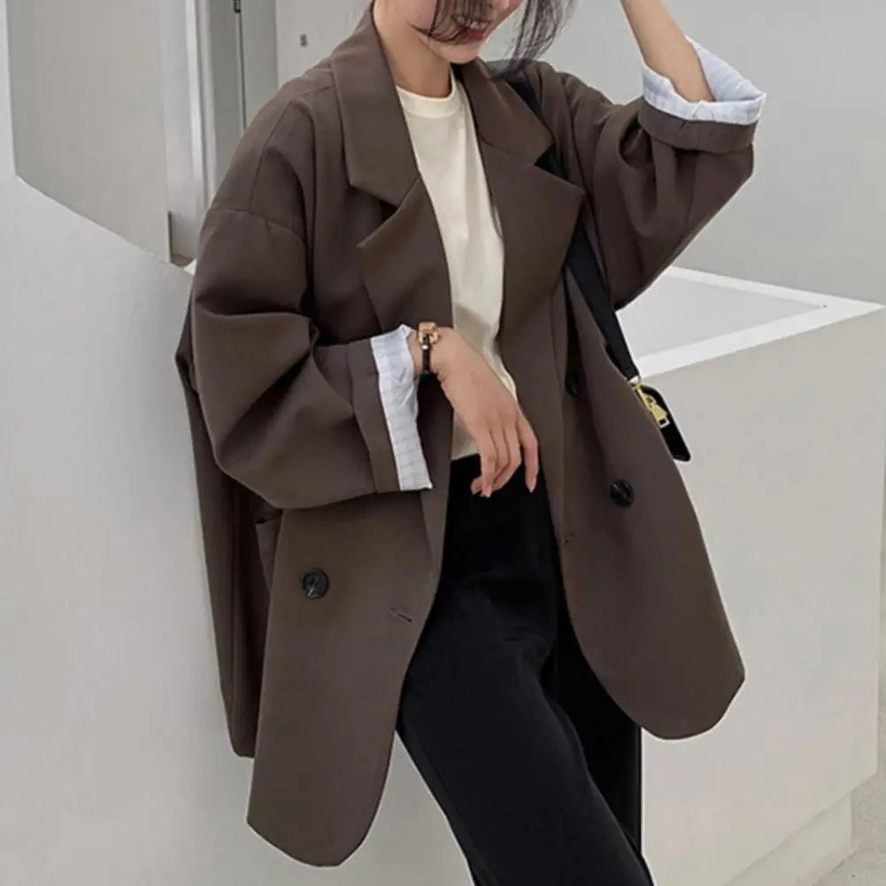 Notched Collar Business Blazer Suit Coat