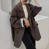 Notched Collar Business Blazer Suit Coat