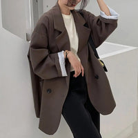 Notched Collar Business Blazer Suit Coat