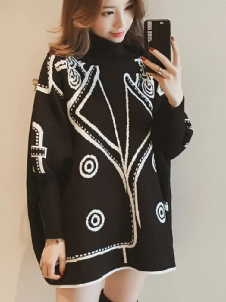 Oversized Autumn Pullover Knitted Tops