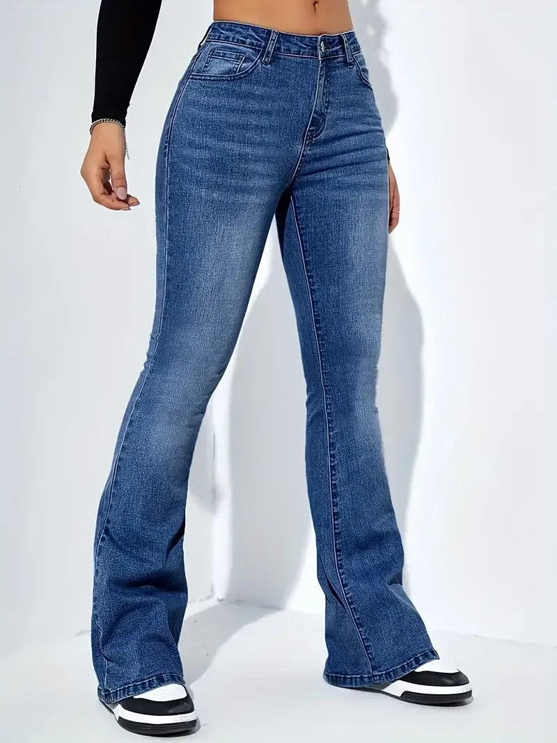 Flare Stretch Moustache Jeans Fashion