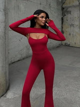 Autumn/Winter New 2025 Stretch Tight Jumpsuit