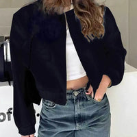 Fashion Women Elegant Solid Bomber Jacket