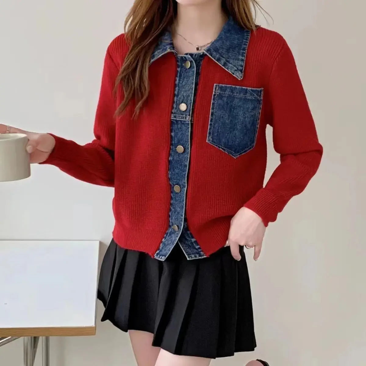 Autumn Outerwear's Female Jeans Coat