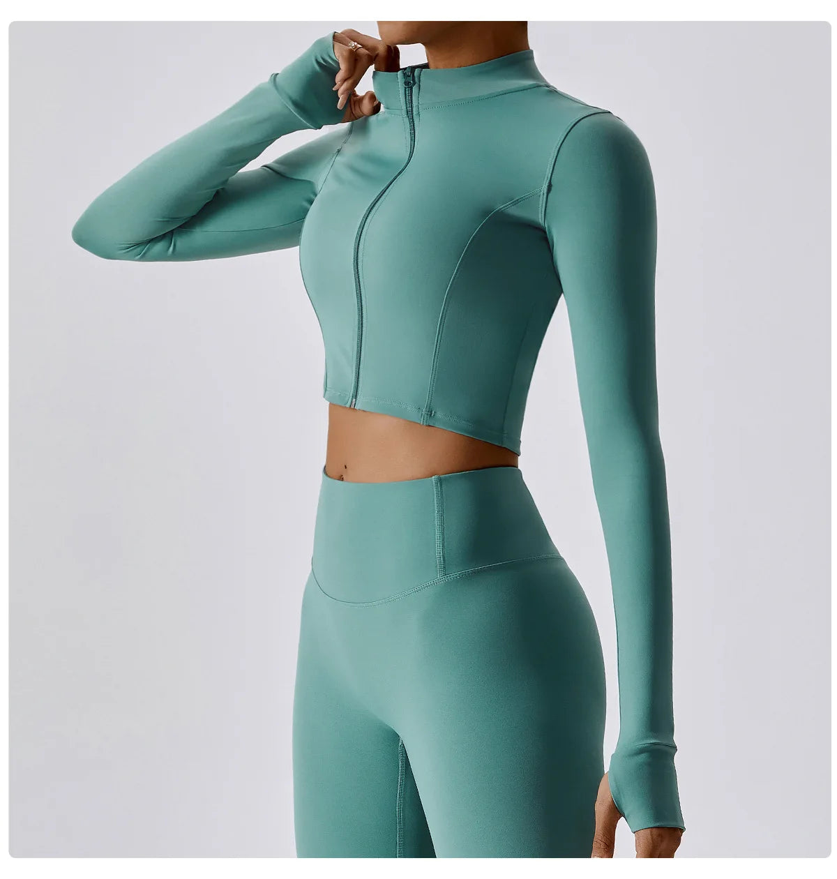 Women's Long Sleeve Top Zipper Jacket