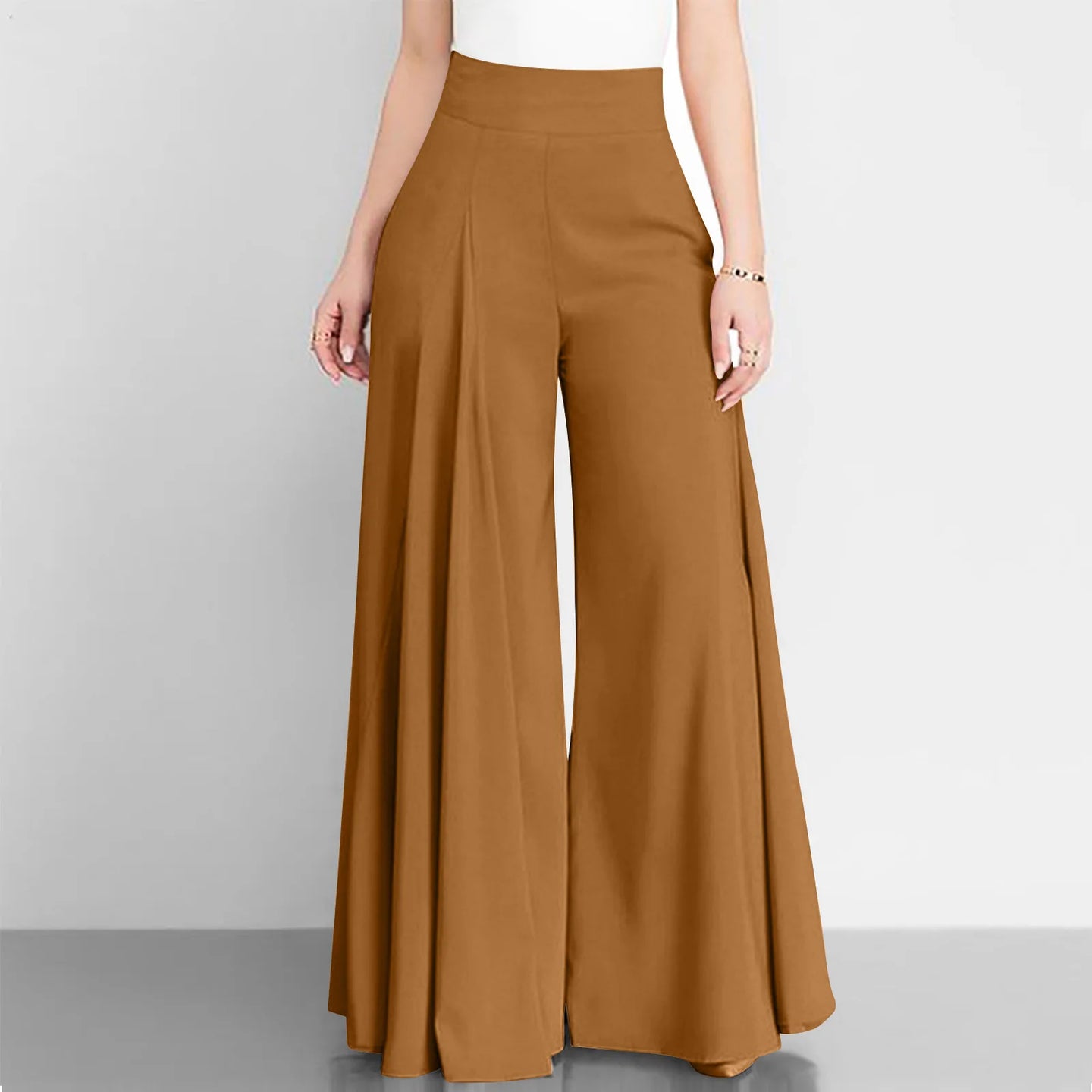 Womens High Waist Wide Leg Pants