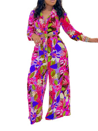 Spring Summer New Long Sleeved Printed Suit