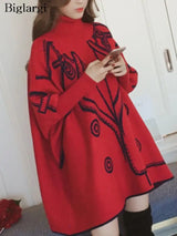 Oversized Autumn Pullover Knitted Tops